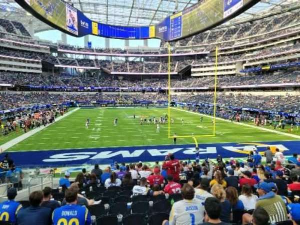 SoFi Stadium, section: 121, row: 17, seat: 21