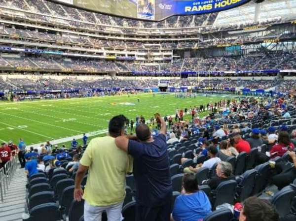 SoFi Stadium, section: C108, row: 19, seat: 22