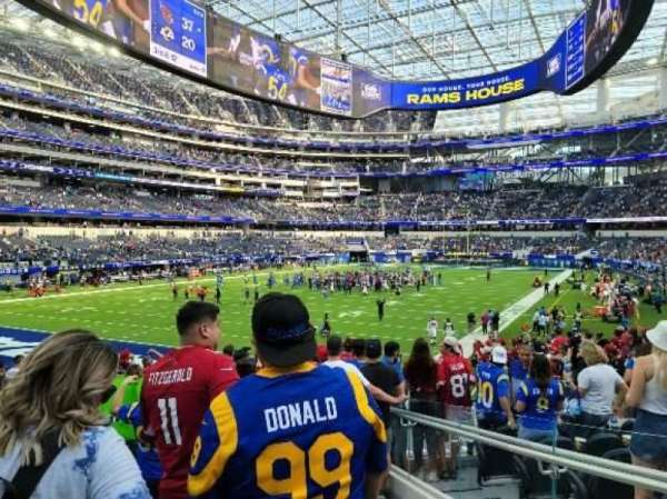 SoFi Stadium, section: 105, row: 13, seat: 2