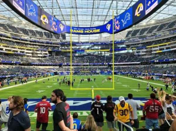 SoFi Stadium, section: 102, row: 7, seat: 1