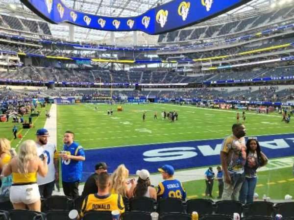 SoFi Stadium, section: 100, row: 6, seat: 6