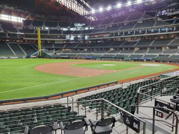 Globe Life Field, section: 4, row: 9, seat: 4