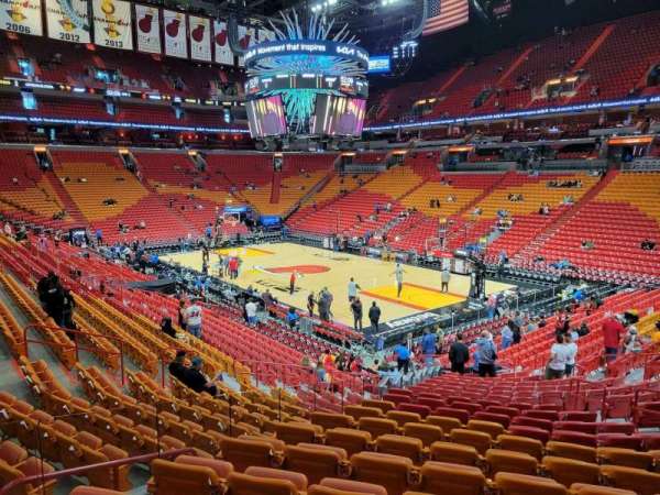 Kaseya Center, section: 103, row: 26, seat: 10
