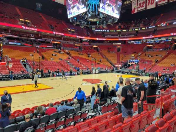 Kaseya Center, section: 108, row: 10, seat: 10