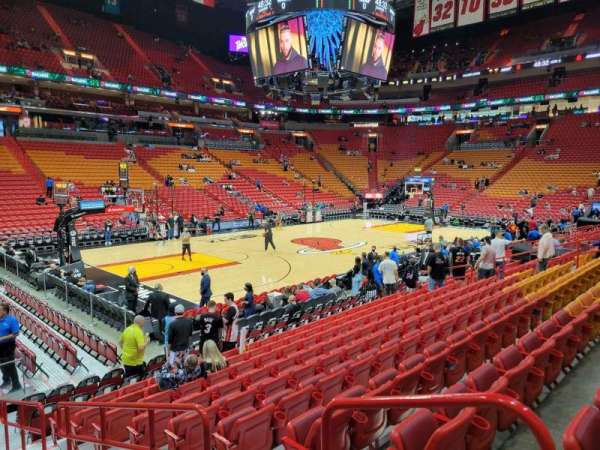 Kaseya Center, section: 109, row: 13, seat: 2