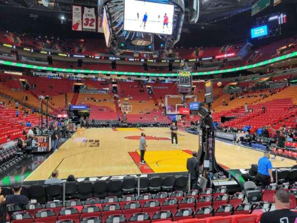 Kaseya Center, section: 113, row: 9, seat: 8