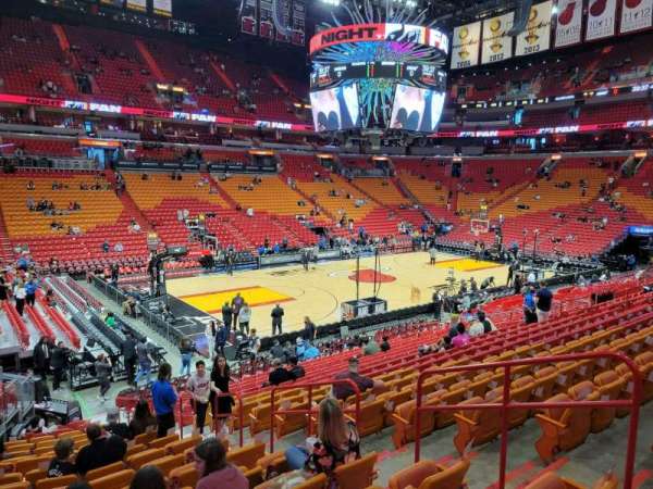 Kaseya Center, section: 121, row: 20, seat: 6