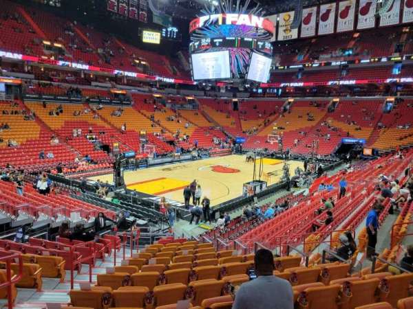 Kaseya Center, section: 122, row: 22, seat: 8
