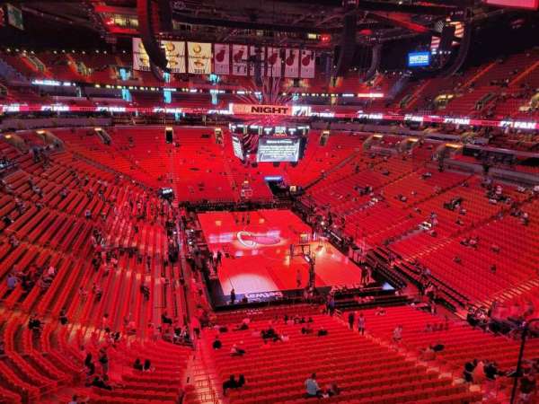 Kaseya Center, section: 302, row: 2, seat: 3