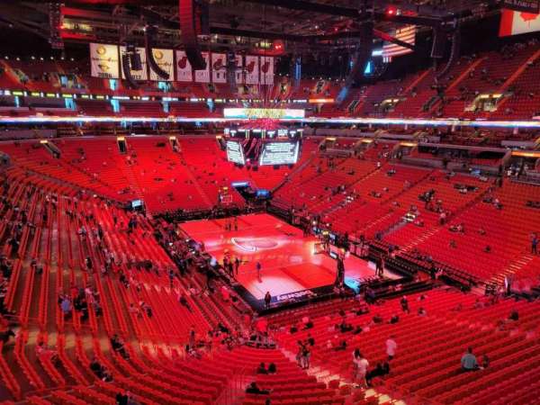 Kaseya Center, section: 303, row: 1, seat: 7