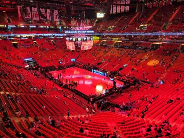 Kaseya Center, section: 320, row: 1, seat: 7