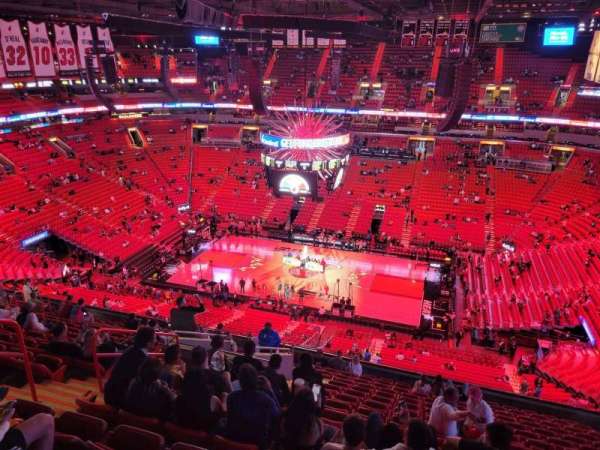 Kaseya Center, section: 323, row: 15, seat: 14