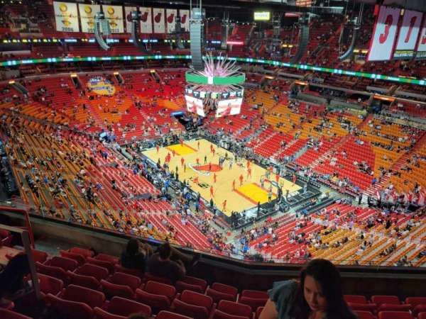 Kaseya Center, section: 409, row: 6, seat: 6