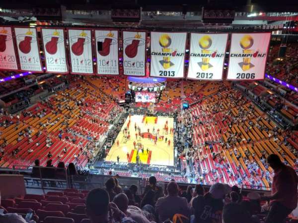 Kaseya Center, section: 415, row: 12, seat: 9