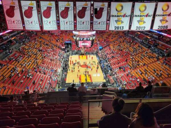 Kaseya Center, section: 416, row: 11, seat: 5