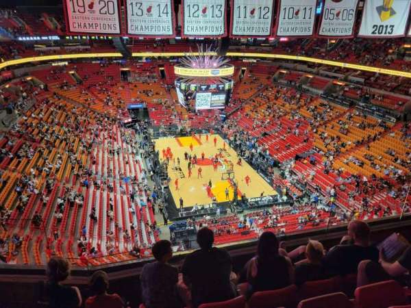 Kaseya Center, section: 417, row: 14, seat: 3