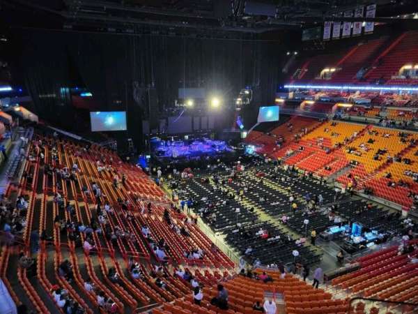 Kaseya Center, section: 320, row: 2, seat: 1