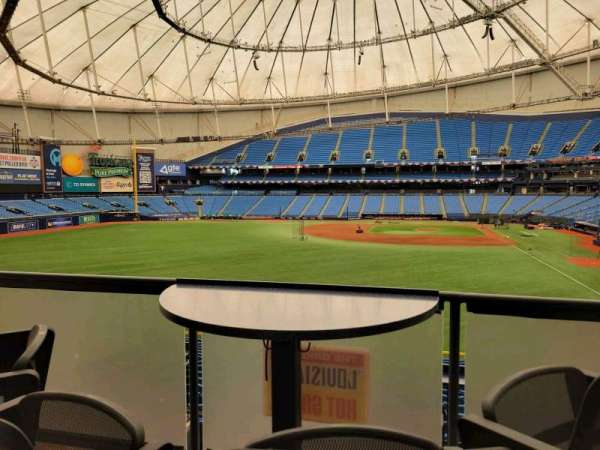 Tropicana Field, section: left field ledge, row: table 4, seat: 2