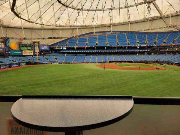 Tropicana Field, section: left field ledge, row: table 11, seat: 2