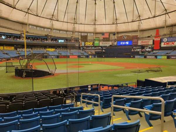 Tropicana Field, section: 108, row: t, seat: 5