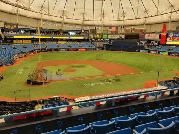 Tropicana Field, section: 208, row: d, seat: 11