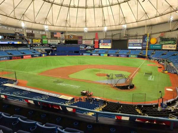 Tropicana Field, section: 205, row: d, seat: 10