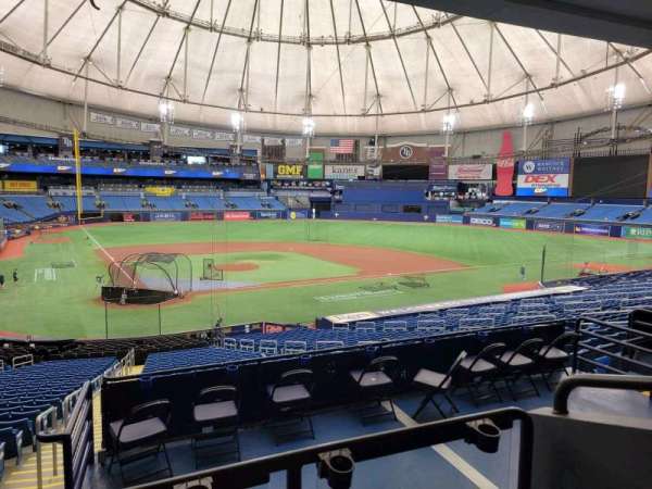 Tropicana Field, section: Club 108, row: rr, seat: 2