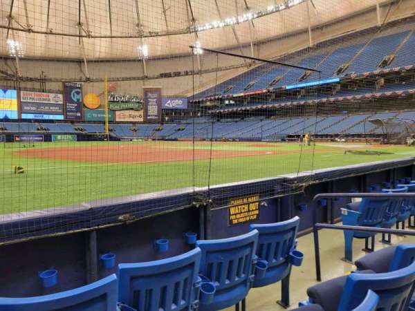 Tropicana Field, section: 123, row: d, seat: 6