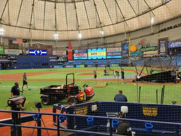 Tropicana Field, section: 109, row: j, seat: 5