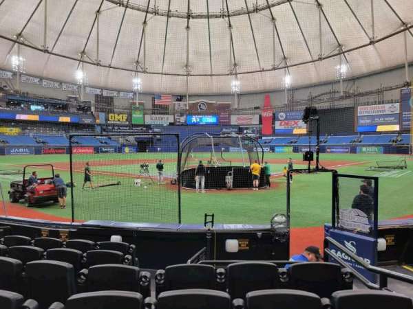 Tropicana Field, section: 101, row: l, seat: 2