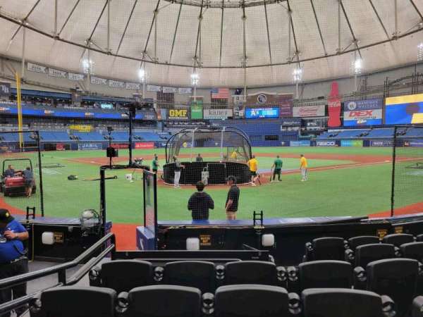 Tropicana Field, section: 102, row: l, seat: 3