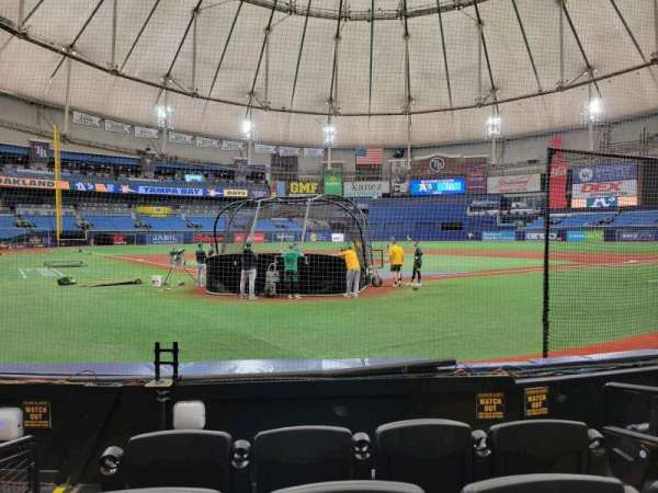 Tropicana Field, section: 104, row: h, seat: 7