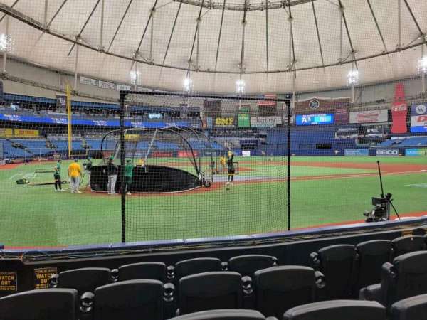 Tropicana Field, section: 108, row: h, seat: 3