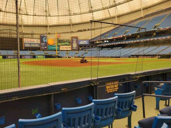 Tropicana Field, section: 123, row: d, seat: 6