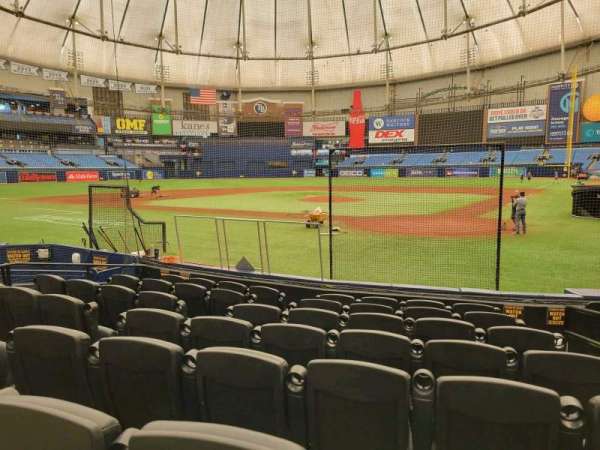 Tropicana Field, section: 105, row: L, seat: 4