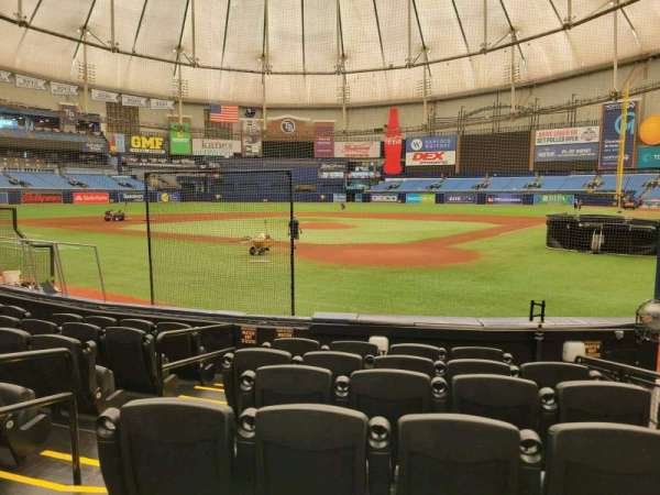 Tropicana Field, section: 103, row: l, seat: 4