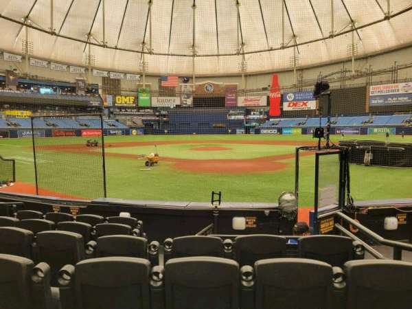 Tropicana Field, section: 101, row: l, seat: 2