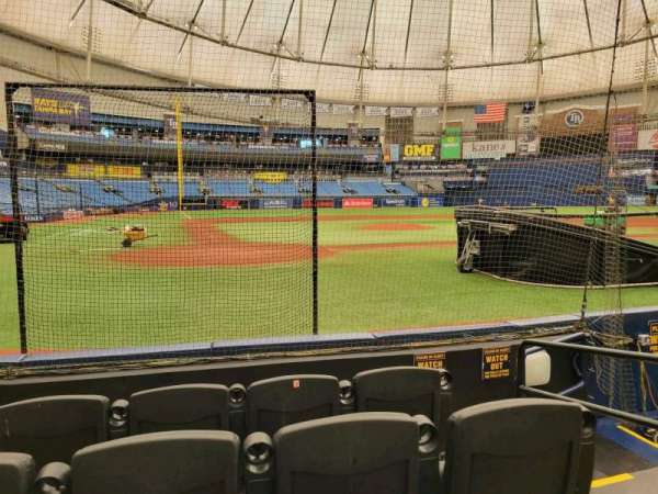 Tropicana Field, section: 108, row: g, seat: 8