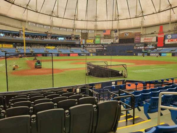 Tropicana Field, section: 108, row: n, seat: 4