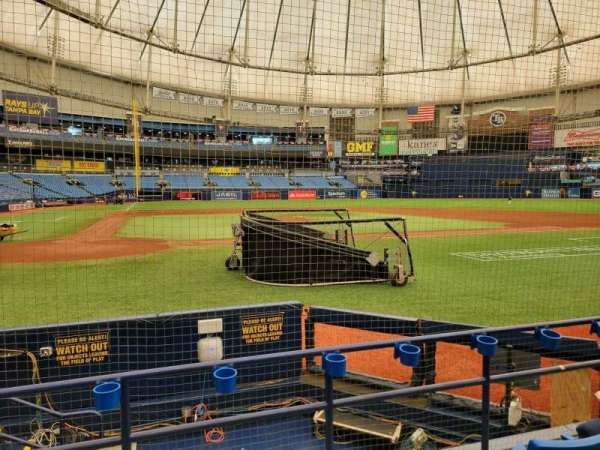 Tropicana Field, section: 110, row: j, seat: 5