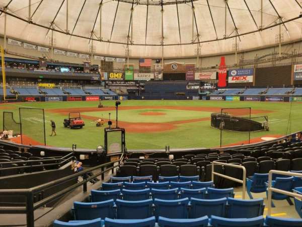 Tropicana Field, section: 102, row: t, seat: 5
