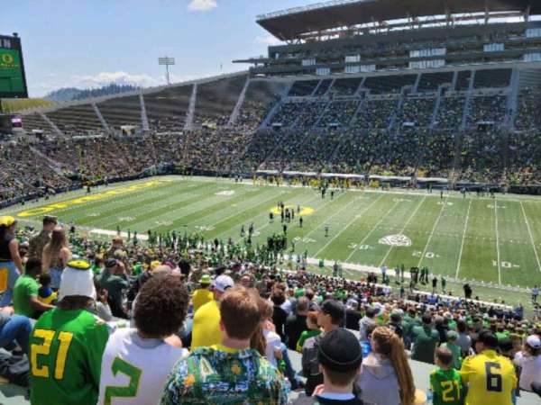 Autzen Stadium, section: 8, row: 64, seat: 6