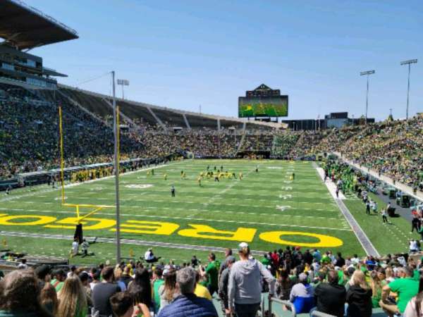 Autzen Stadium, section: 20, row: 30, seat: 1