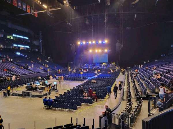 Bridgestone Arena, section: 102, row: mm, seat: 10