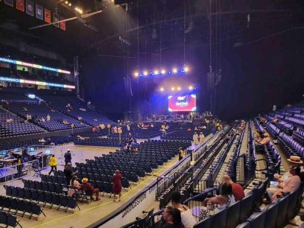 Bridgestone Arena, section: 103, row: kk, seat: 14