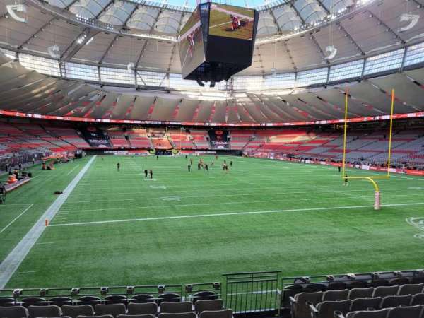 BC Place, section: 203, row: o, seat: 102