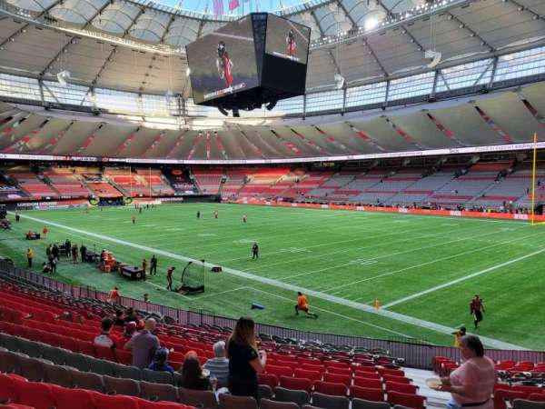 BC Place, section: 207, row: t, seat: 102