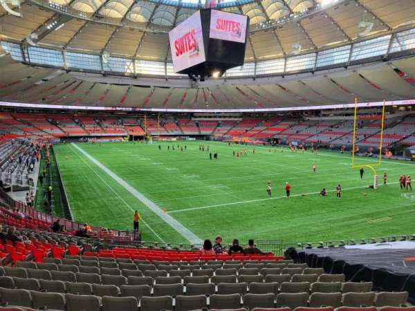 BC Place, section: 233, row: bb, seat: 5