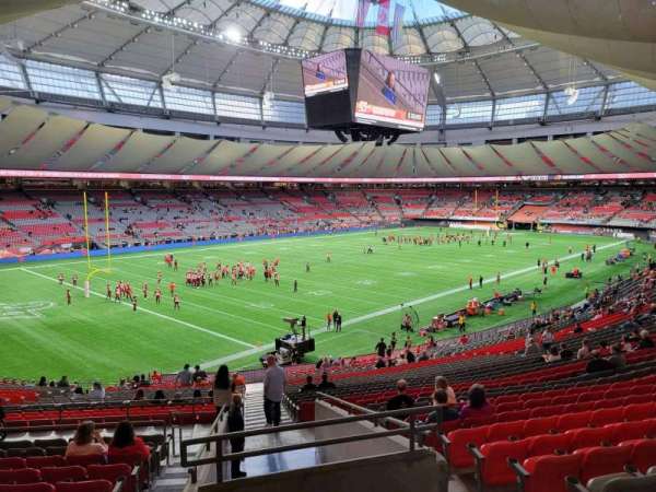 BC Place, section: 221, row: OO, seat: 101