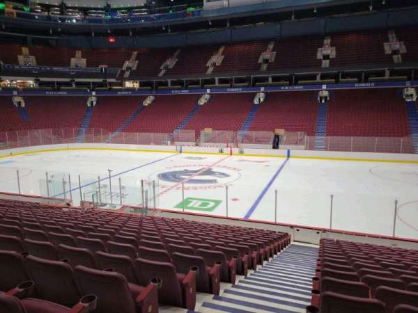 Rogers Arena, section: 105, row: 18, seat: 1